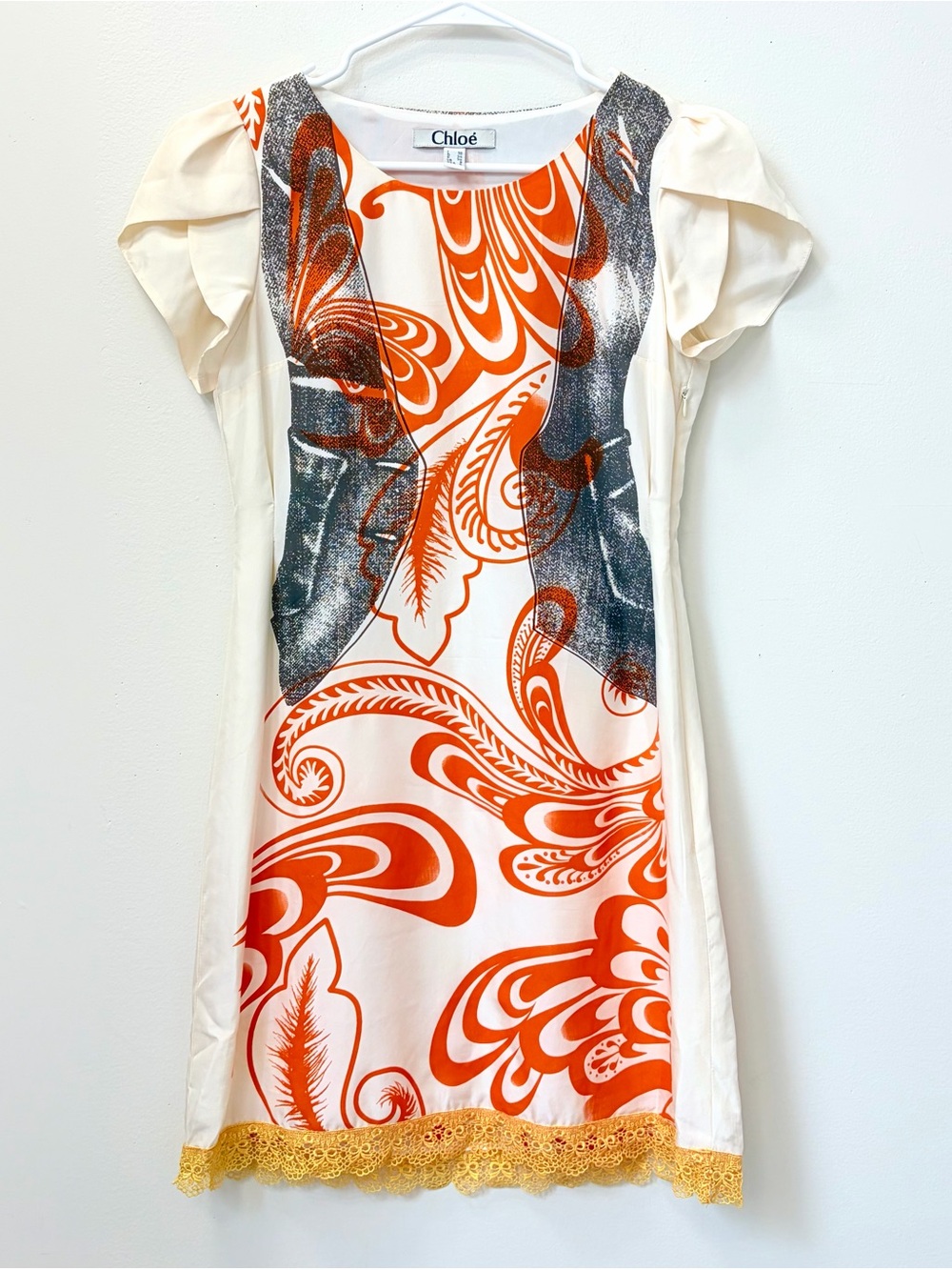 Vintage Chloe Spring Dress with Graphic Print